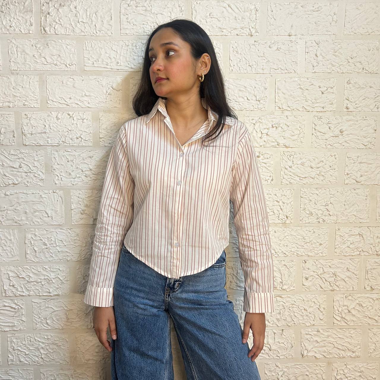 CROP STRIPED SHIRT