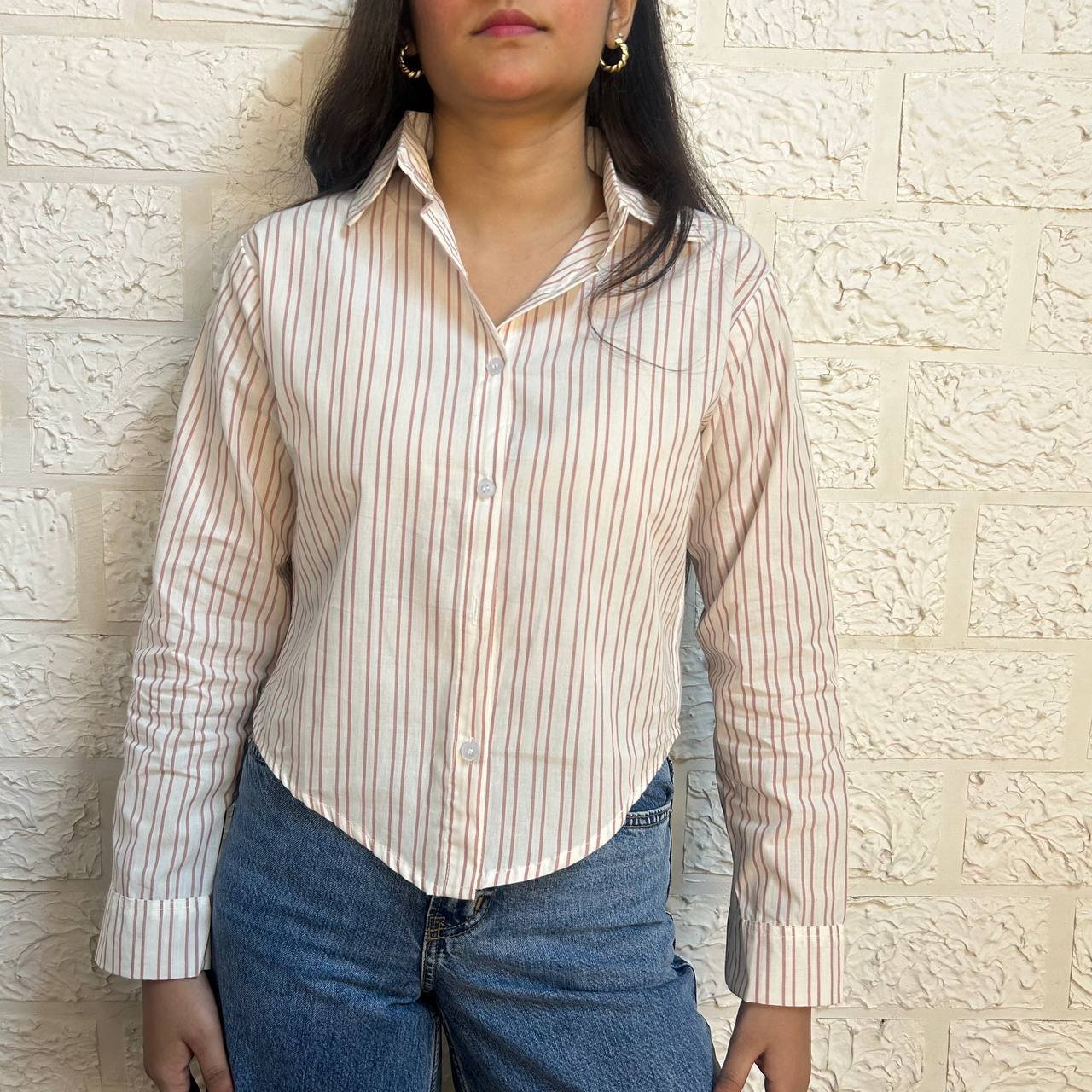 CROP STRIPED SHIRT