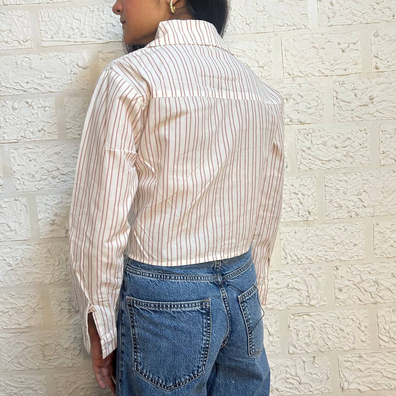CROP STRIPED SHIRT