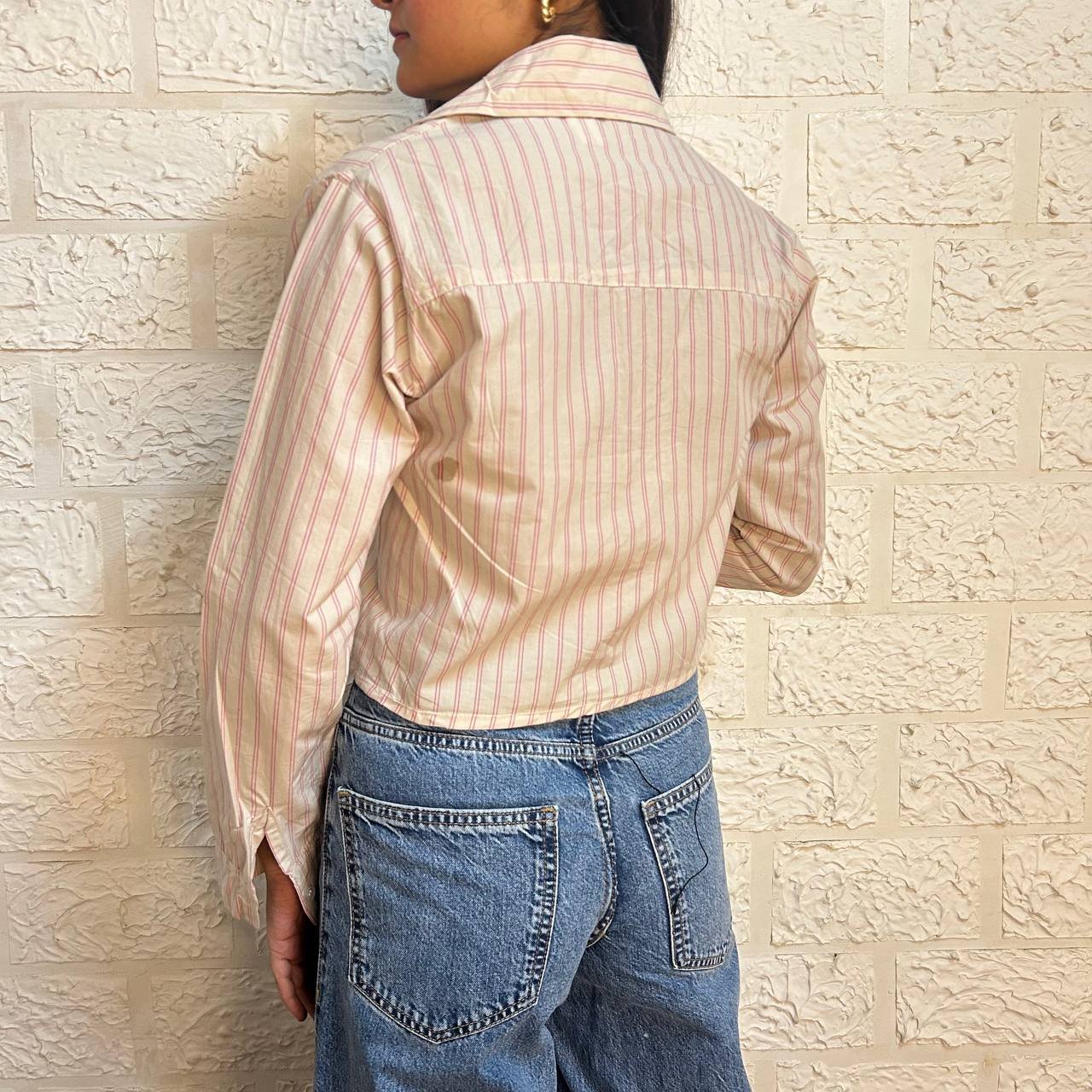 CROP STRIPED SHIRT