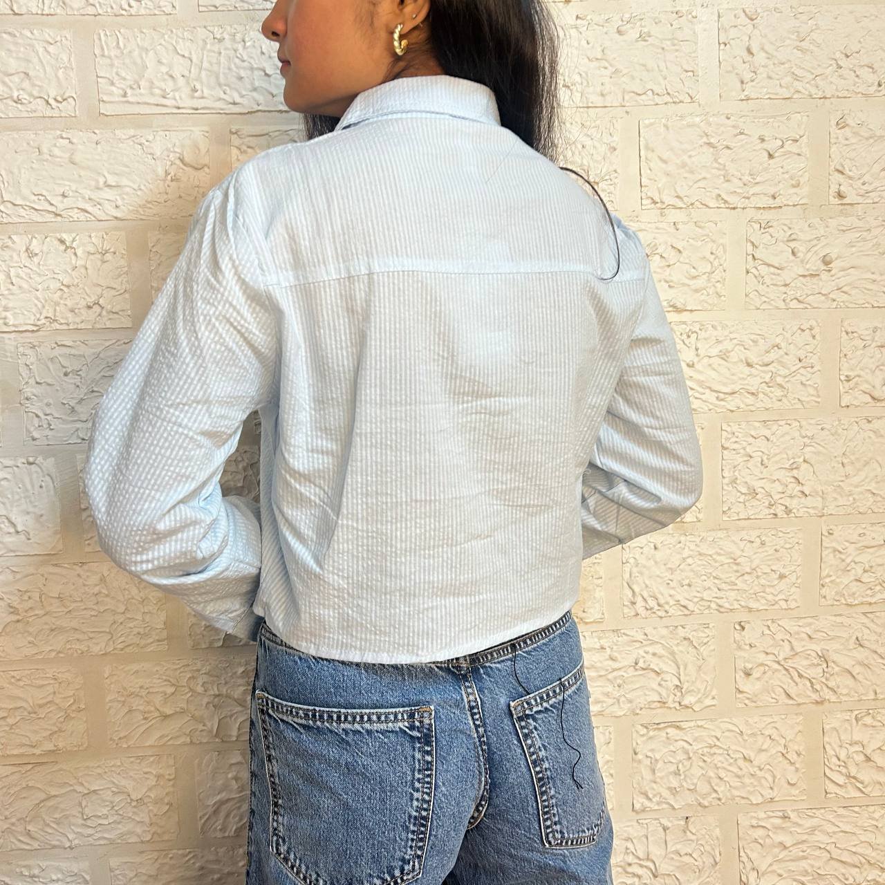 CROP STRIPED SHIRT