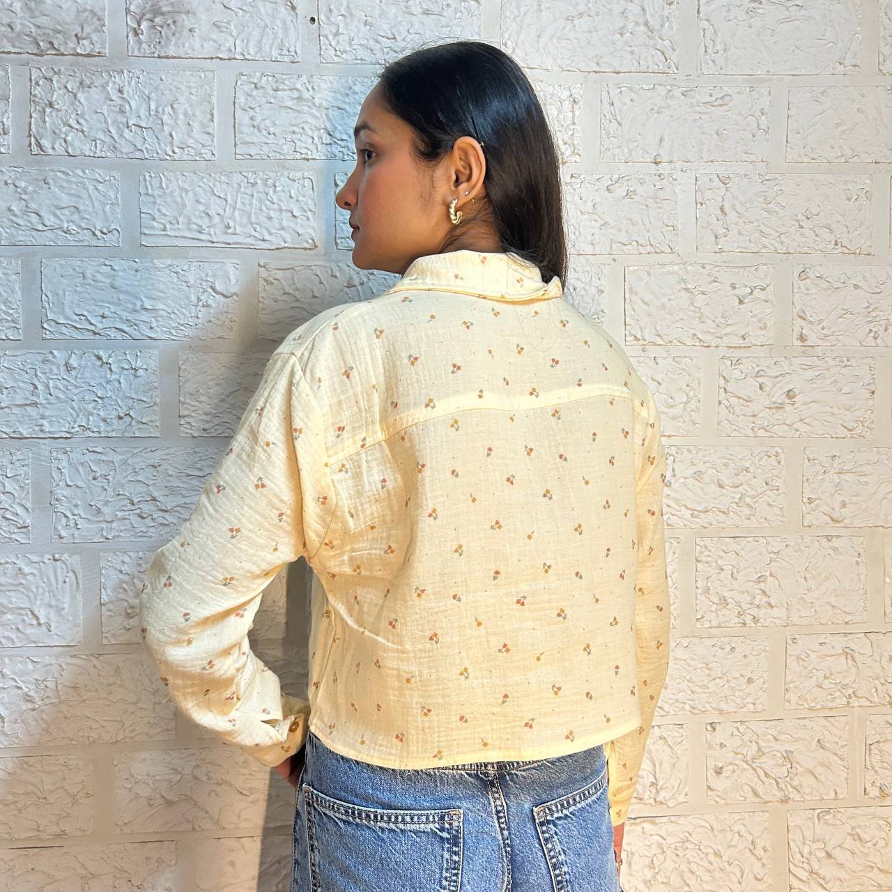 CROP PRINTED SHIRT