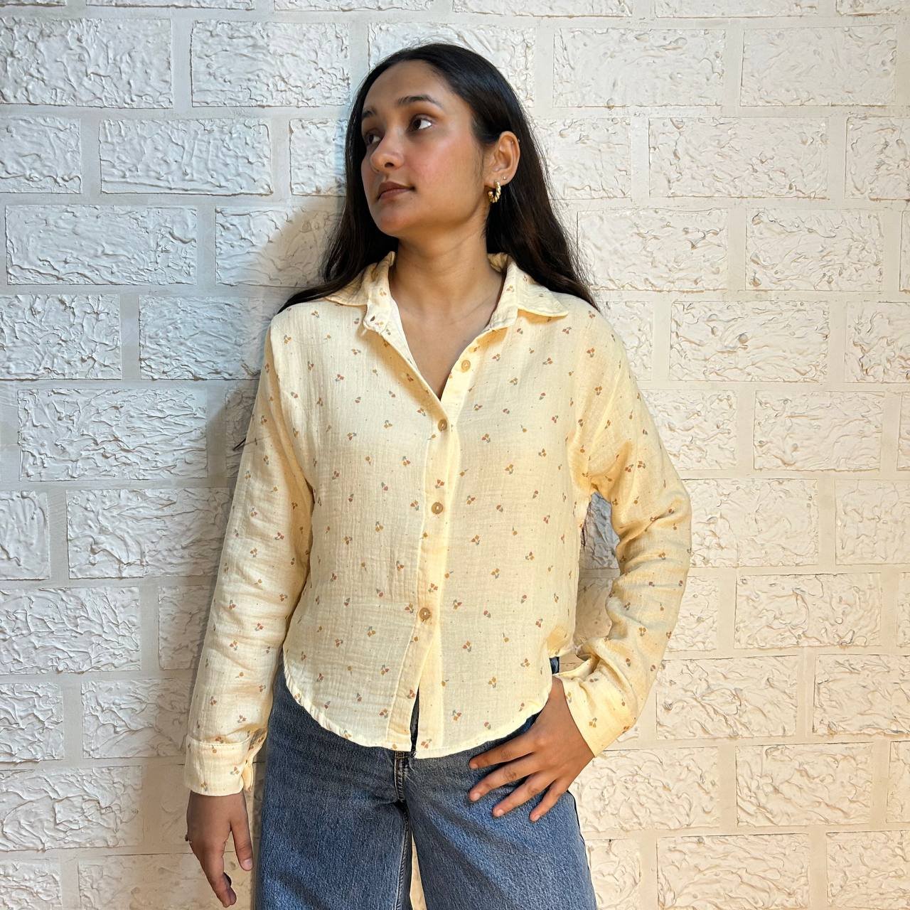 CROP PRINTED SHIRT