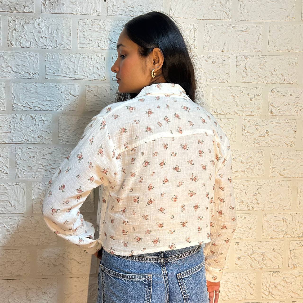 CROP PRINTED SHIRT