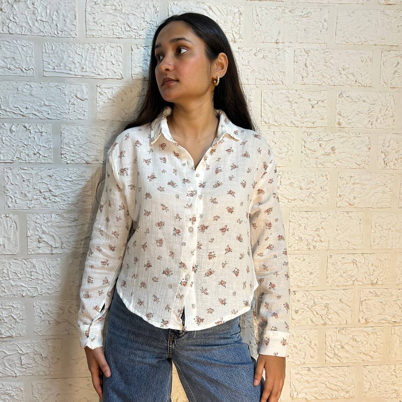 CROP PRINTED SHIRT