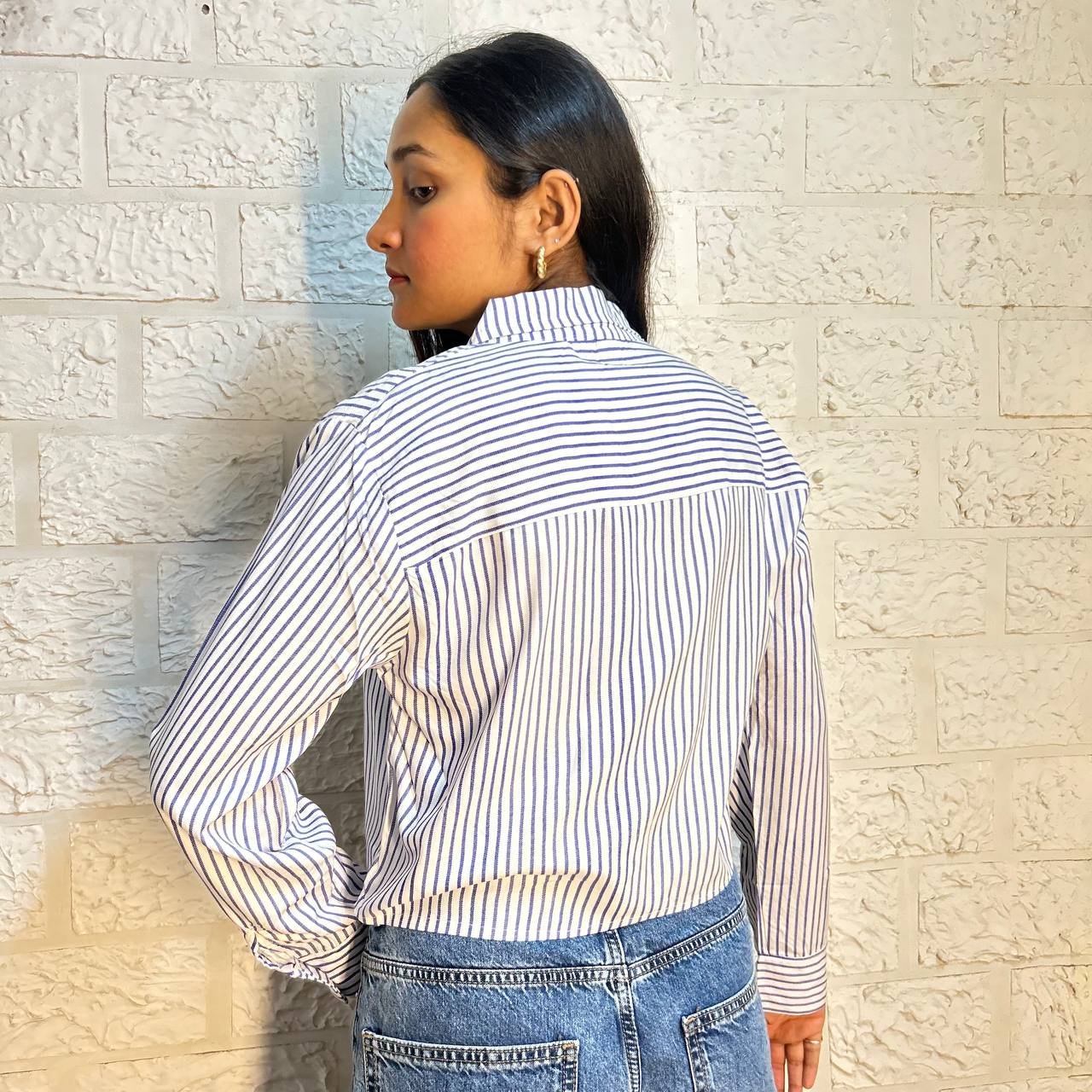 CROP STRIPED SHIRT