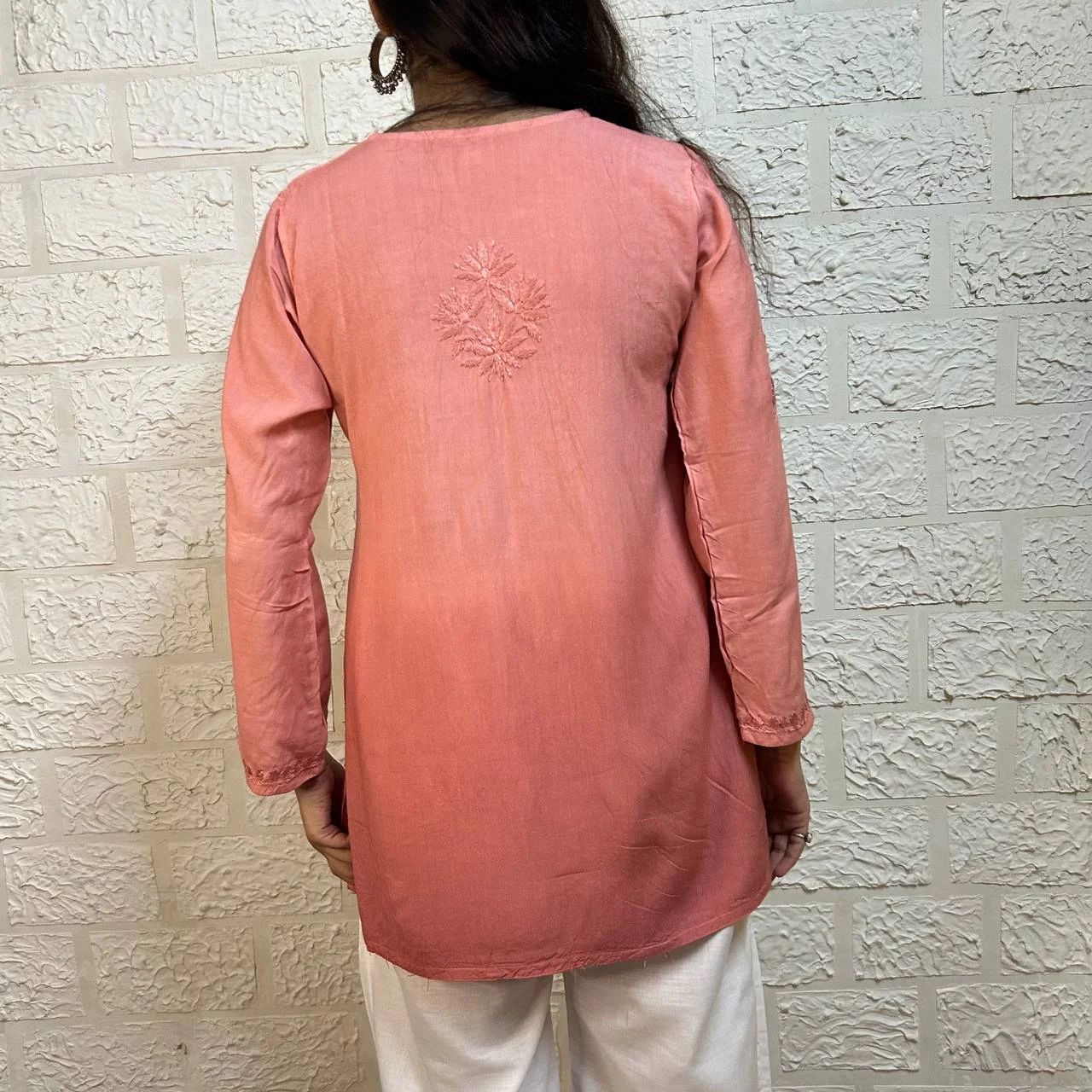 OMBRE SHORT CHIKANKARI KURTI