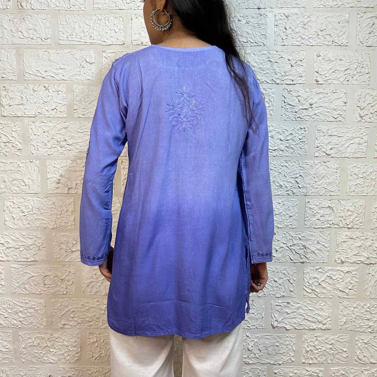 OMBRE SHORT CHIKANKARI KURTI